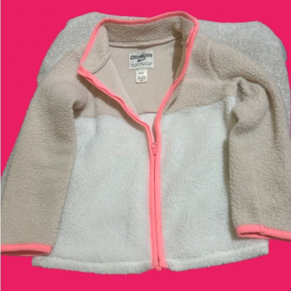 OshKosh B'gosh Kids Fleece Jacket with Pink Trim